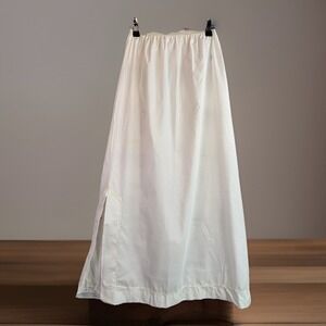 True Vintage 1960s Opalaire Half SlipL  Antron Heavy Nylon Cream Long Slit USA